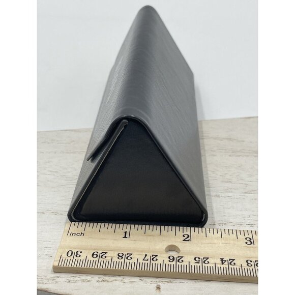 BULOVA Eyeglasses /Sunglasses Case Hard Collapsible Triangular Shell Gray - Picture 11 of 11